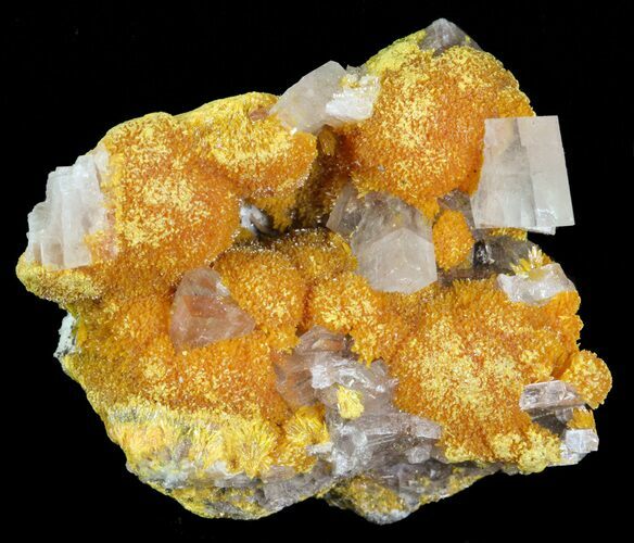Orpiment With Barite Crystals - Peru #63791